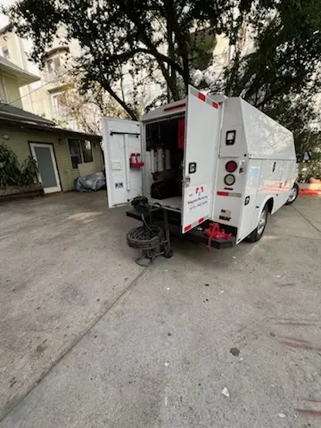 Magnet Plumbing service vehicle on-site for Water Heater Repair in Moon